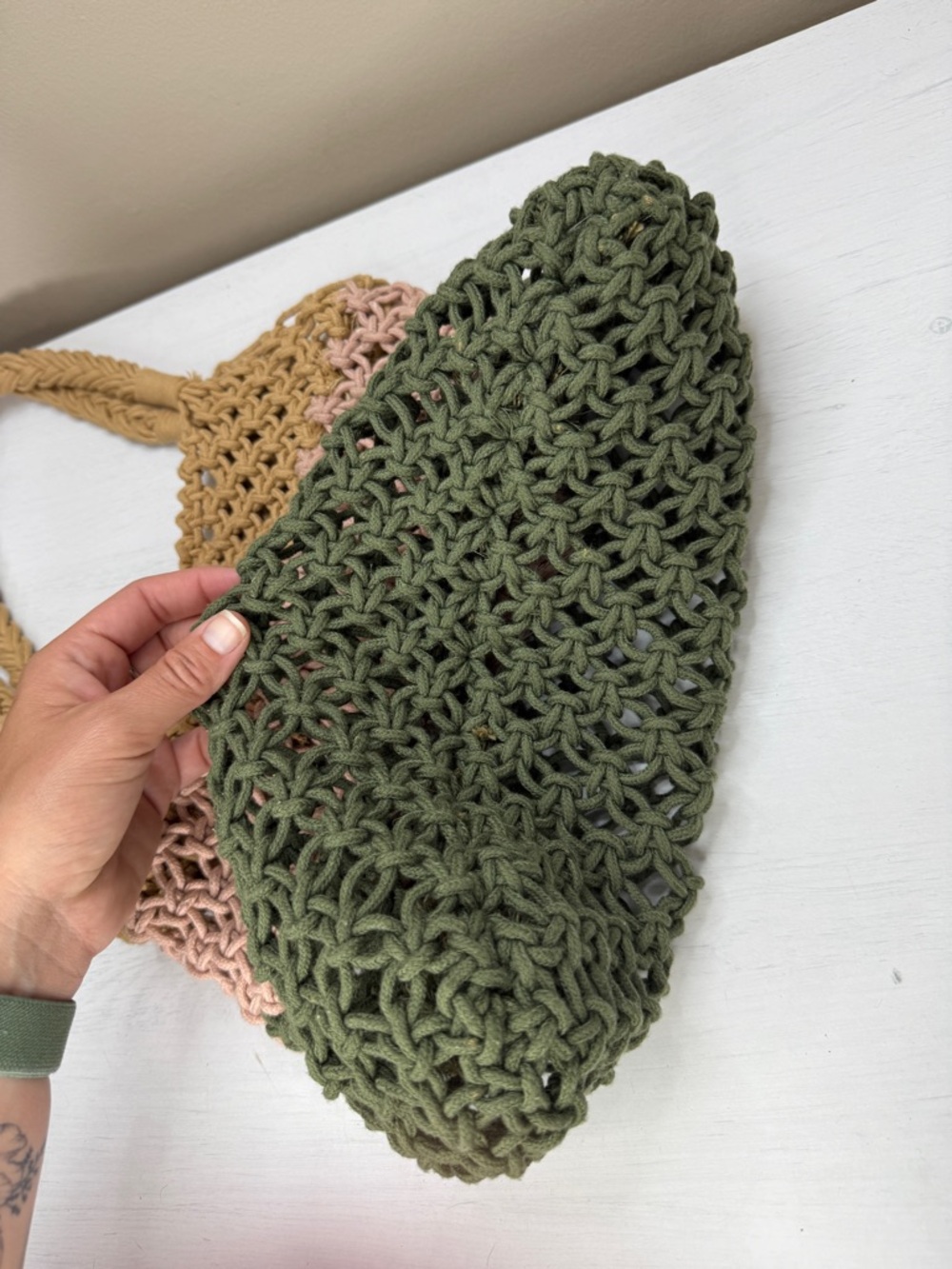 Aerie Multicolor Crochet Tote Bag - Picture 6 of 9